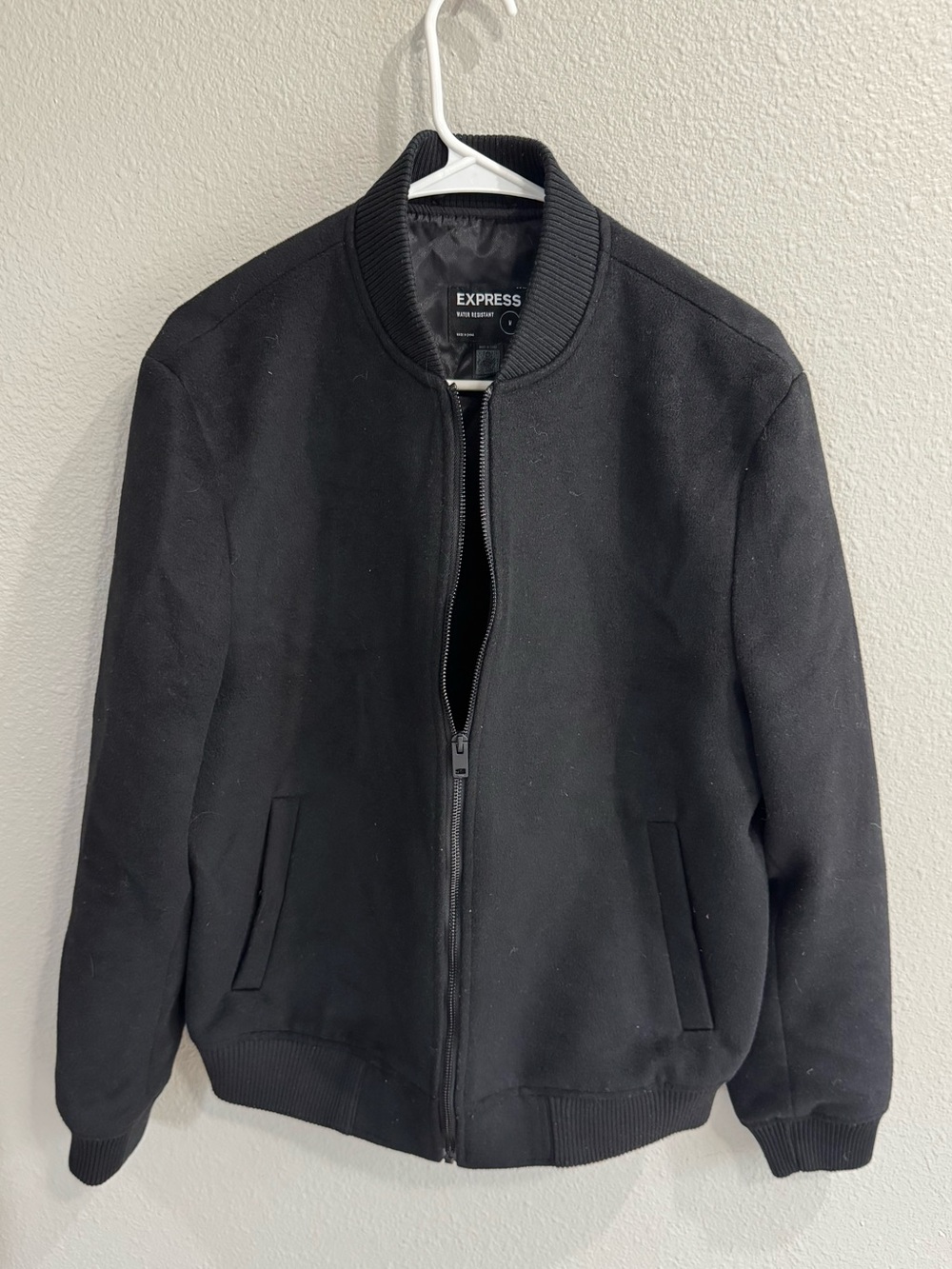 Express black, wool blend Bomber Jacket size medium -men’s